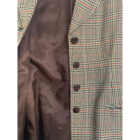 Vintage Worthington Houndstooth Plaid Blazer Womens Size 12 Gingham Academia - Picture 6 of 8
